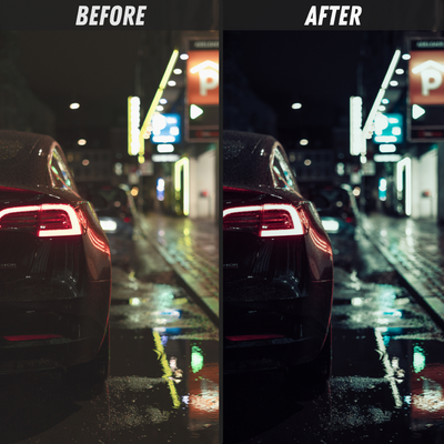 Urban Light Night Lightroom Presets Before and After 7