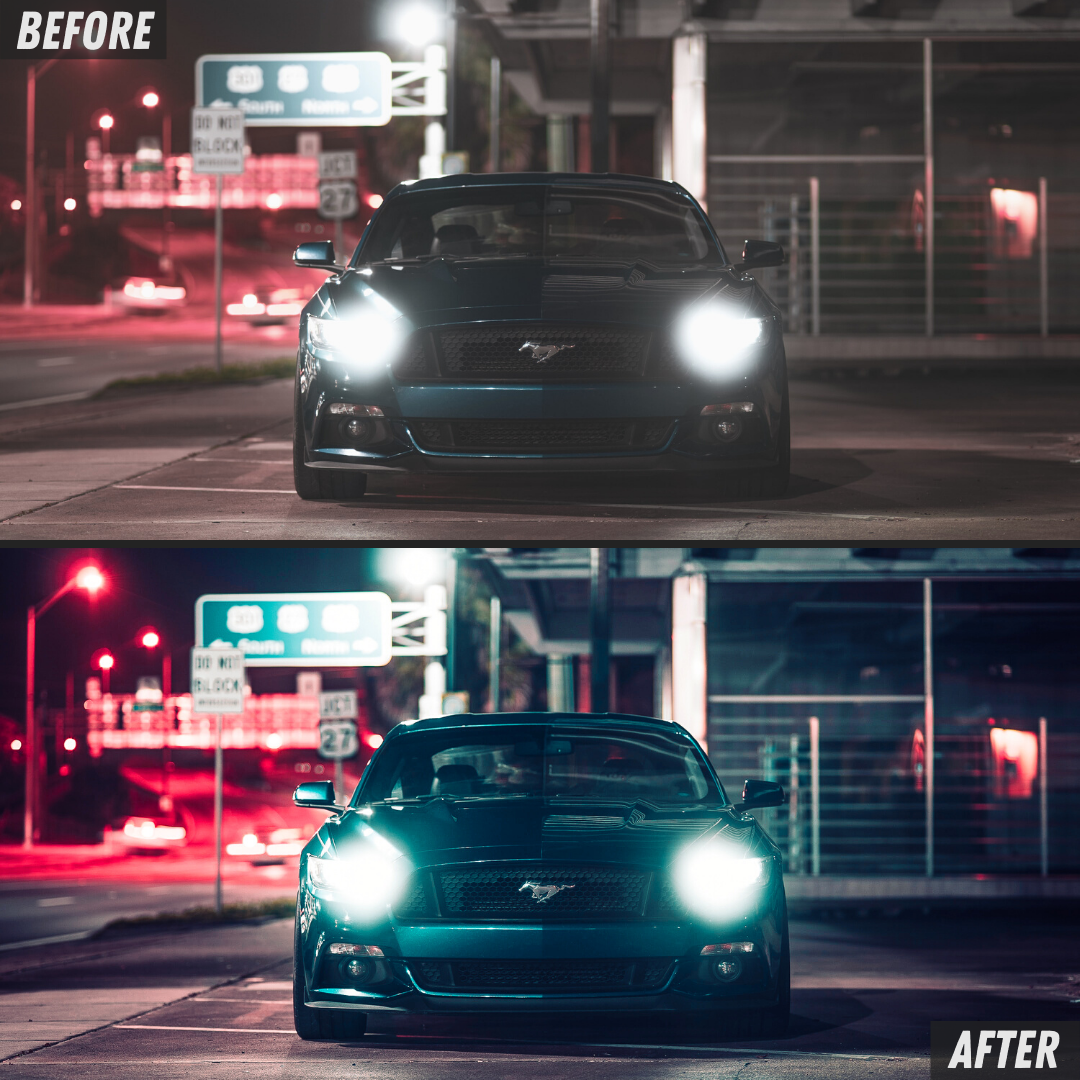 Urban Light Night Lightroom Presets Before and After 8