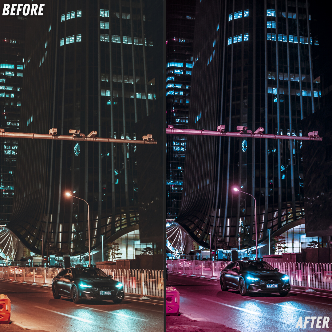 Neon Light Night Pack de Presets Lightroom