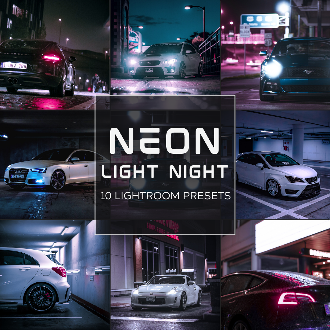 Neon Light Night Pack de Presets Lightroom